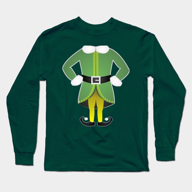 1980s funny matching family christmas santa helper elf costume Long Sleeve T-Shirt by Tina